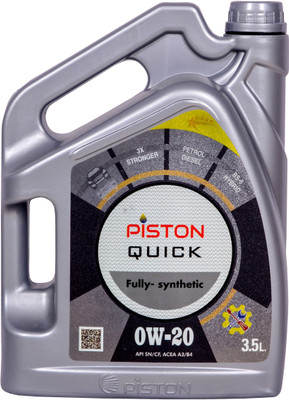 piston 0W-20 API SN/CF,ACEA A3/B4 For Petrol & Diesel Cars Full-Synthetic Engine Oil(3.5 L, Pack of 1)