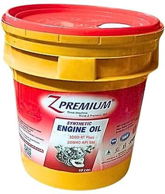 Z Premium ZPremium 3000 4T Plus 20W40 API SM HC Tech Engine oil for Bikes, 10 Litres Superior Performance for High-Performance Engine High Performance Engine Oil(10 L, Pack of 1)