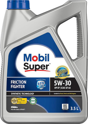 MOBIL Super 1000 5W-30 Multigrade Synthetic Blend Engine Oil(3.5 L, Pack of 1)