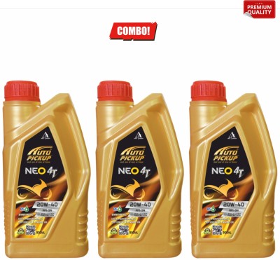 AUTO PICKUP Premium Combo Pack Of 3 Neo-4T 20W40 API-SN High-Mileage Engine Oil(900 ml, Pack of 3)