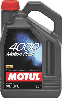 MOTUL 4000 Motion Plus 10W-30 API SL/CF Engine Oil for Gasoline and Diesel Cars Mineral Engine Oil(3.5 L)