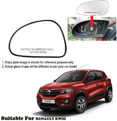Shubh Auto Manual Passenger Side, Rear View Mirror For Renault Kwid(Exterior, Left)