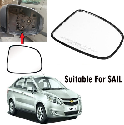 Shubh Auto Manual Driver Side, Rear View Mirror For Chevrolet Sail(Exterior, Right)