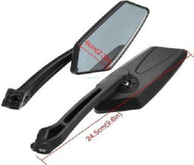 AOWBIKES Manual Dual Mirror, Rear View Mirror For Universal For Bike Universal For Bike(Right, Left)