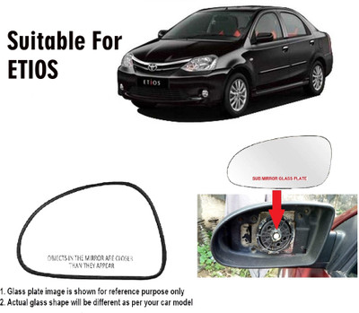 GS Grow n Shine Manual Passenger Side, Rear View Mirror For Toyota Etios(Exterior, Left)