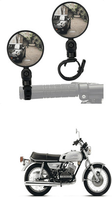LOVMOTO Manual Rear View Mirror For Universal For Bike Universal For Bike(Left, Right)