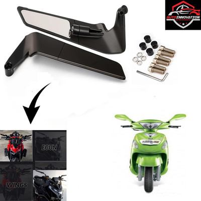Autoinnovation Manual Rear View Mirror, Blind Spot Mirror, Dual Mirror For Mahindra Rodeo RZ(Right, Left)