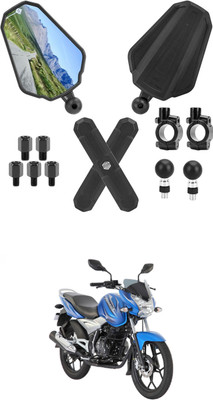 LOVMOTO Manual Rear View Mirror For Universal For Bike Universal For Bike(Exterior)