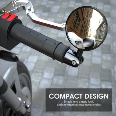 Tradzone Manual Rear View Mirror For Yamaha, Bajaj, KTM, Hero, Mahindra, Honda Universal For Bike