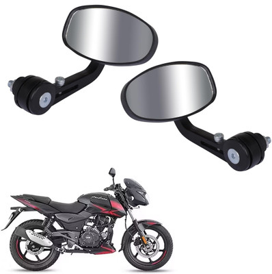 Grandbiker Manual Rear View Mirror, Driver Side, Dual Mirror For Bajaj Pulsar 180 DTS-i(Right, Left)