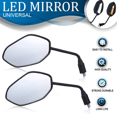 ASRYD Manual Rear View Mirror For Universal For Bike Universal For Bike(Right, Left)