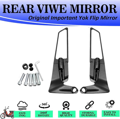 Pious Manual Rear View Mirror For TVS Universal For Bike(Left, Right)