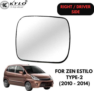KYLO Manual Driver Side, Rear View Mirror For Maruti Suzuki Zen Estilo(Exterior, Right)