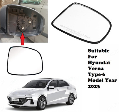 OOLTAH PAHIYA Manual Driver Side, Rear View Mirror For Hyundai Verna(Exterior, Right)