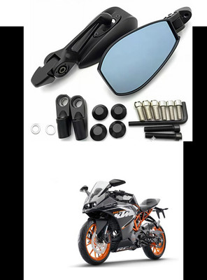 LOVMOTO Manual Rear View Mirror For Royal Enfield Universal For Bike(Center)