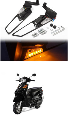 LOVMOTO Manual Dual Mirror For Universal For Bike Universal For Bike(Interior)