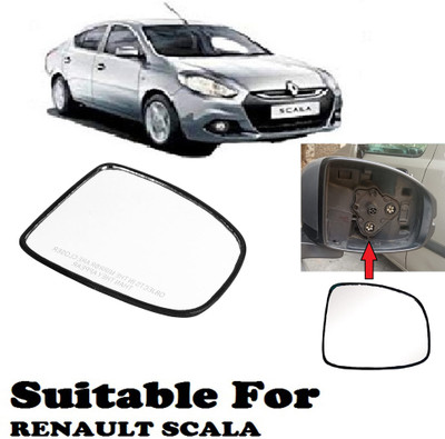 Shubh Auto Manual Driver Side, Rear View Mirror For Renault Scala(Exterior, Right)