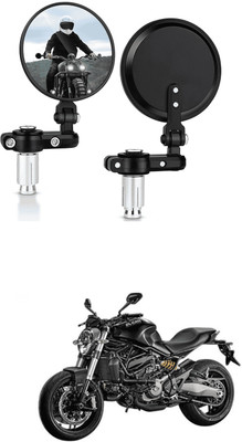 LOVMOTO Manual Rear View Mirror For Universal For Bike Universal For Bike(Left, Right)