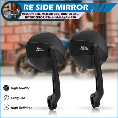 Atoray Manual Rear View Mirror For Royal Enfield Classic 350, Classic 500, Standard 350 Twin Spark, Electra Delux(Left, Right)
