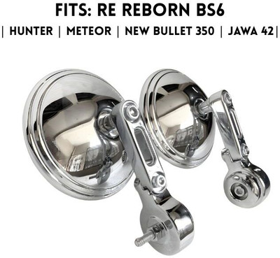 EAZ Manual Dual Mirror For Royal Enfield Meteor 350, Hunter 350(Right, Left)