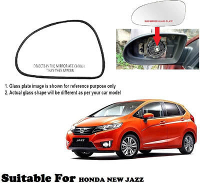 Shubh Auto Manual Passenger Side, Rear View Mirror For Honda Jazz(Exterior, Left)