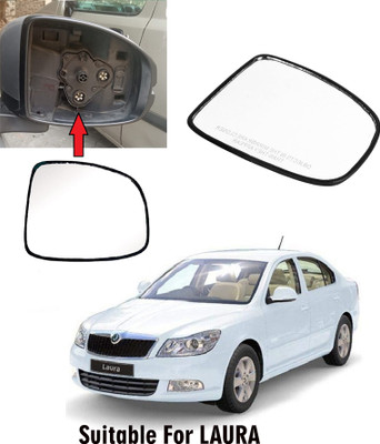 Shubh Auto Manual Driver Side, Rear View Mirror For Skoda Laura(Exterior, Right)