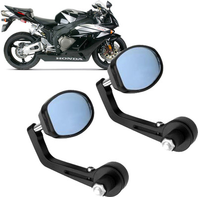 GOLSM Manual Rear View Mirror, Dual Mirror, Driver Side For Honda Universal For Bike(Left, Right)