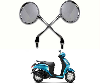 PRTEK Manual Rear View Mirror For Yamaha Universal For Bike(Center)