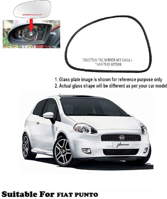 Shubh Auto Manual Passenger Side, Rear View Mirror For Fiat Punto(Exterior, Left)