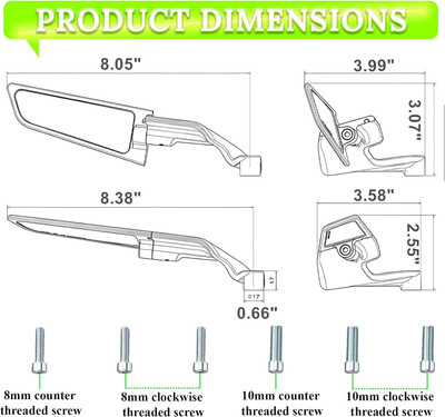 GONAMA Manual Blind Spot Mirror For Mahindra Duro DZ(Center)