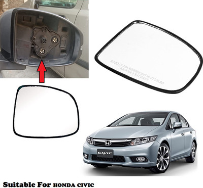 Shubh Auto Manual Driver Side, Rear View Mirror For Honda Civic(Exterior, Right)