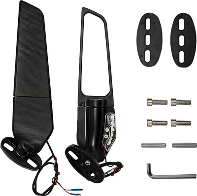AutoPowerz Manual Rear View Mirror, Dual Mirror For Yamaha, Suzuki, KTM Universal For Bike(Right, Left)
