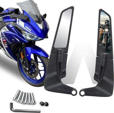 Grandbiker Manual Rear View Mirror, Driver Side, Dual Mirror For Universal For Bike Duke 200, Duke 390(Right, Left)