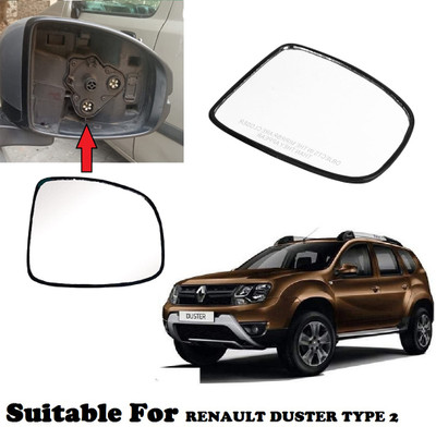 Shubh Auto Manual Driver Side, Rear View Mirror For Renault Duster(Exterior, Right)