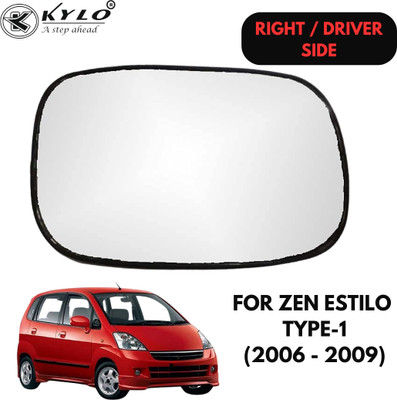 KYLO Manual Driver Side, Rear View Mirror For Maruti Suzuki Zen Estilo(Exterior, Right)