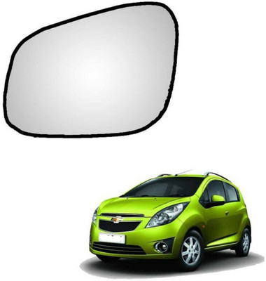 KING AUTO Manual Passenger Side, Rear View Mirror For Chevrolet Beat(Left, Exterior)