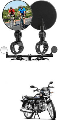 LOVMOTO Manual Rear View Mirror For Bajaj Universal For Bike(Left, Right)