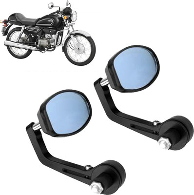 GOLSM Manual Rear View Mirror, Dual Mirror, Driver Side For Hero Universal For Bike(Left, Right)