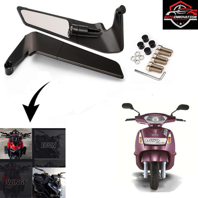 Autoinnovation Manual Rear View Mirror, Blind Spot Mirror, Dual Mirror For Mahindra Duro DZ(Right, Left)