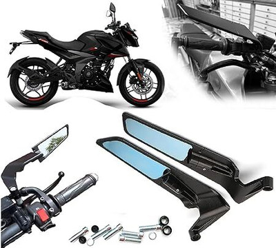 Grandbiker Manual Rear View Mirror, Driver Side, Dual Mirror For Bajaj Universal For Bike(Right, Left)