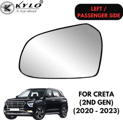 KYLO Manual Passenger Side, Rear View Mirror For Hyundai Creta(Exterior, Left)