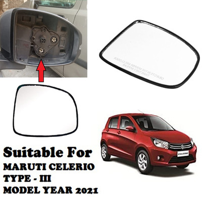 OOLTAH PAHIYA Manual Driver Side, Rear View Mirror For Maruti Suzuki Celerio(Exterior, Right)