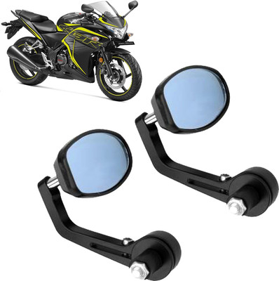 GOLSM Manual Rear View Mirror, Dual Mirror, Driver Side For Honda Universal For Bike(Left, Right)