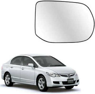 KING GENUNE Manual Remote Driver Side, Rear View Mirror For Honda Civic(Right, Exterior)