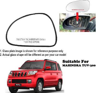 Shubh Auto Manual Passenger Side, Rear View Mirror For Mahindra TUV-300(Exterior, Left)