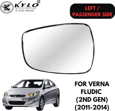 KYLO Manual Passenger Side, Rear View Mirror For Hyundai Verna(Exterior, Left)
