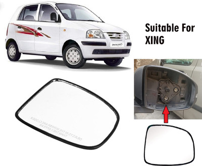 OOLTAH PAHIYA Manual Driver Side, Rear View Mirror For Hyundai Santro Xing(Exterior, Right)