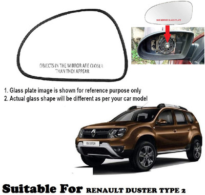 Shubh Auto Manual Passenger Side, Rear View Mirror For Renault Duster(Exterior, Right)