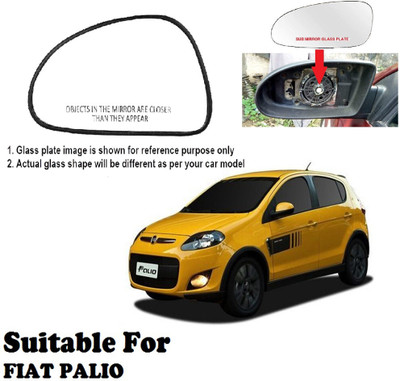 Shubh Auto Manual Passenger Side, Rear View Mirror For Fiat Palio(Exterior, Right)