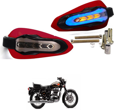 LOVMOTO Motorcycle Universal Handguards Aluminium Alloy Hand Guards Bar Handlebar SG2 Bike Leg Guard(Royal Enfield)